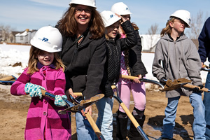 the Wright Farms Branch Library groundbreaking